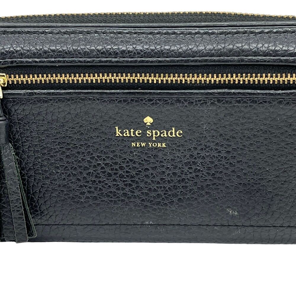 Kate Spade Wallet Billfold Large Continental Wlru5448 Cameron Black - Picture 2 of 15